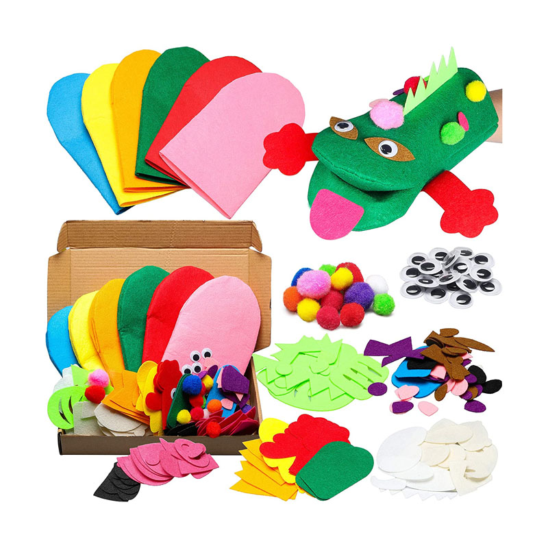 6Pcs Hand Puppet Making Kit Kids DIY Art Crafts